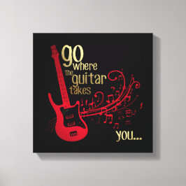 ギターが持って行く…..キャンバスアート キャンバスプリント