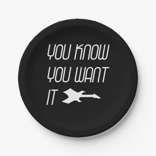 ギターが欲しいと知っている音楽 ペーパープレート (正面)