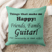 ギターが私を幸せにする クッション (ブランケット)