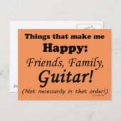 ギターが私を幸せにする ポストカード (正面/裏面)