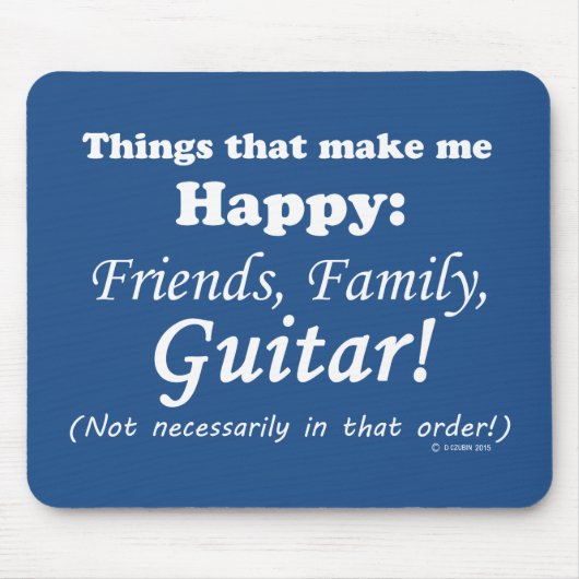 ギターが私を幸せにする マウスパッド (正面)