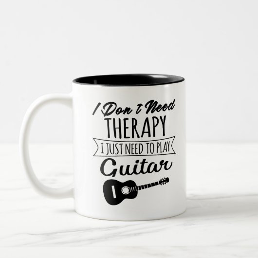 ギターだけでセラピーはいらな遊い ツートーンマグカップ (左)
