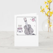 ギターでパーティー誕生日 カード (黄色い花)