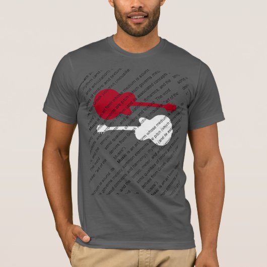 ギターで定義された音楽 Tシャツ (正面)
