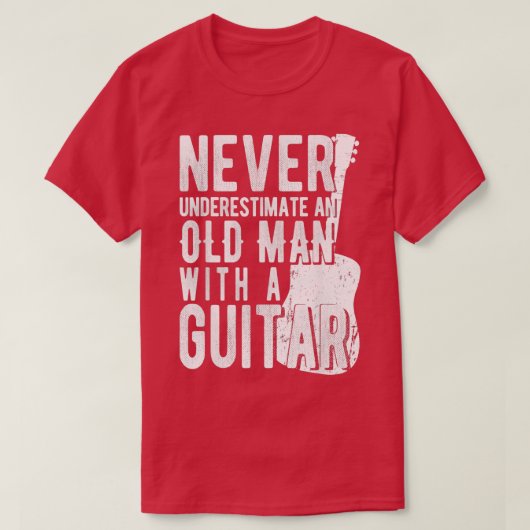 ギターで老人を過小評価してはいけない3 Tシャツ (デザイン正面)