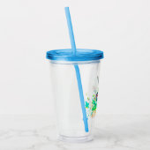 ギターとコードの（ばちゃばちゃ）跳ねる パーソナライズされた アクリルタンブラー (左)