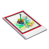 ギターとコード（ばちゃばちゃ）跳ねる ノートブック (右側)