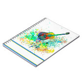 ギターとコード(ばちゃばちゃ)跳ねる ノートブック (左側)