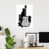 ギターとスタイル ポスター (ホームオフィス)