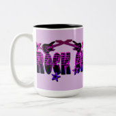 ギターとスターマグのピンクロゴロック ツートーンマグカップ (左)