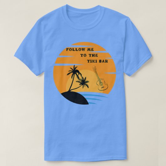 ギターとティキバー600 Tシャツ (デザイン正面)