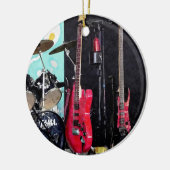 ギターとドラム セラミックオーナメント (左)