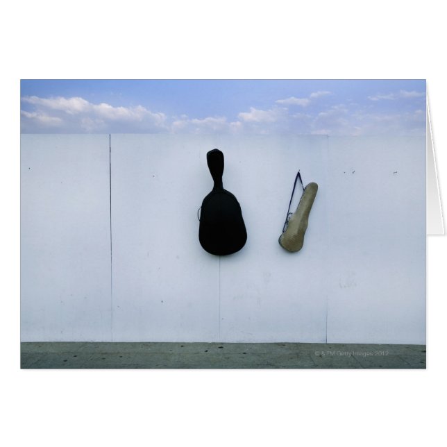 ギターとバイオリンのケース (正面横)