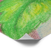 ギターとバラキャンバス印刷 ポスター (角)