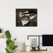 ギターとフルーツボウル， 1926 ポスター (ホームオフィス)