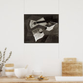 ギターとフルーツボウル， 1926 ポスター (キッチン)