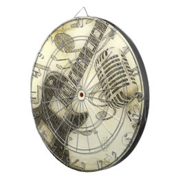 ギターとマイクのダーツボード ダーツボード