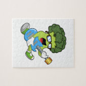 ギターとミュージシャンとしてのブロッコリー ジグソーパズル (横)