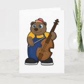 ギターとミュージシャンとしてのベア カード (正面)