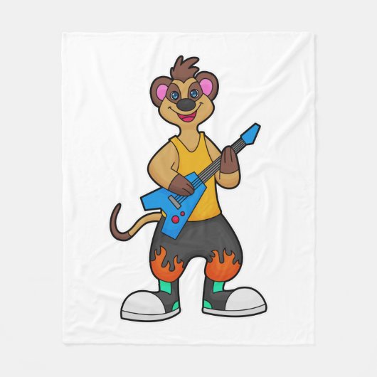 ギターとミュージシャンとしてのメルカト フリースブランケット (正面)