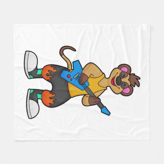 ギターとミュージシャンとしてのメルカト フリースブランケット (正面(横))