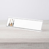 ギターとライフル デスクネームプレート (正面)