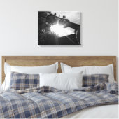ギターと太陽の調和 キャンバスプリント (インサイチュ (寝室))