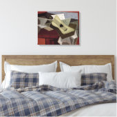 ギターと新聞， 1925 キャンバスプリント (インサイチュ (寝室))