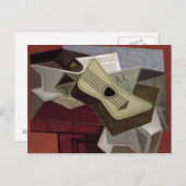 ギターと新聞, 1925 ポストカード (正面/裏面)