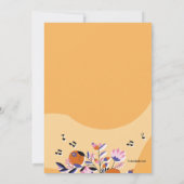 ギターと花の招待状 招待状 (裏面)