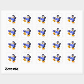 ギターと音楽のペンギン スクエアシール (シート)