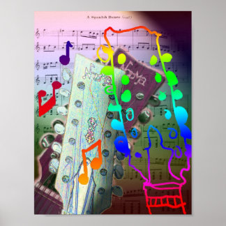 ギターと音楽ポスター ポスター