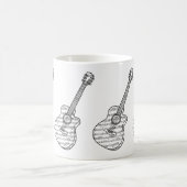 ギターと音符 コーヒーマグカップ (中央)