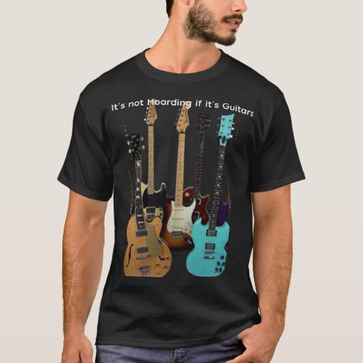 ギターならばそれは貯め込みではない Tシャツ (正面)