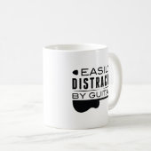 ギターに簡単に気を取られる コーヒーマグカップ (正面右)