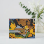 ギターのある静物 ポストカード (スタンド正面)