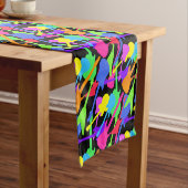 ギターのしぶきパターン ショートテーブルランナー (インサイチュ)