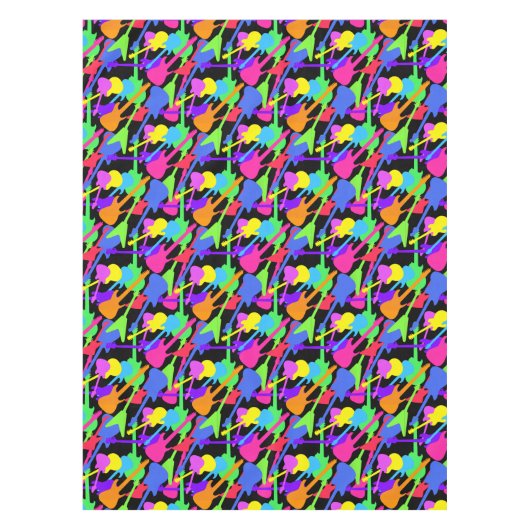 ギターのしぶきパターン テーブルクロス (正面)