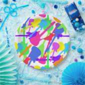 ギターのしぶきパターン ペーパープレート (パーティー)