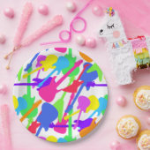 ギターのしぶきパターン ペーパープレート (パーティー)