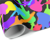 ギターのしぶきパターン ラッピングペーパー (ロールコーナー)