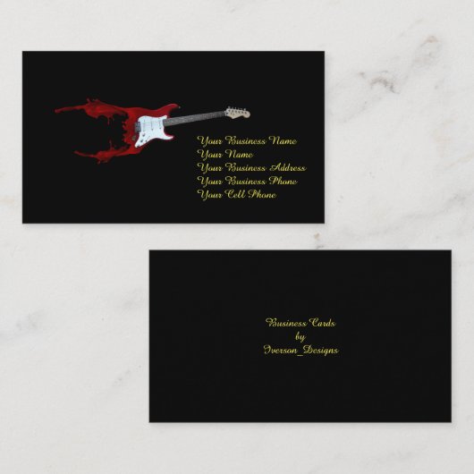ギターのしぶき 名刺 (正面/裏面)