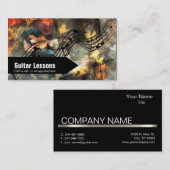 ギターの🎸のレッスンおよび音楽教師 名刺 (正面/裏面)