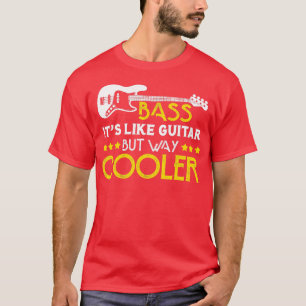 ギターのようにベースが曲がるがウェイクールミュージシャン Tシャツ