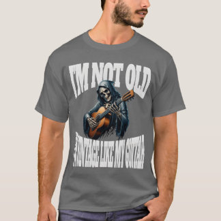 ギターのようにヴィンテージな私 80年代ギター fr tシャツ