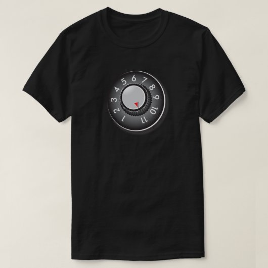 ギターのアンプ音量ノブが11 Heavy Metに移動 Tシャツ (デザイン正面)