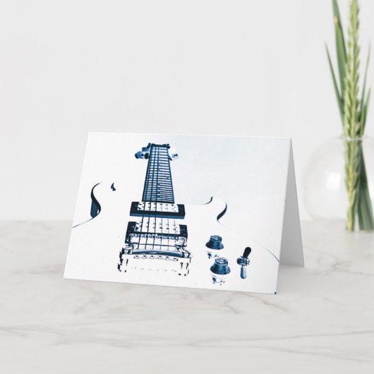 ギターのイメージの挨拶状 カード (正面)