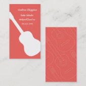 ギターのインストラクターの名刺 名刺 (正面/裏面)