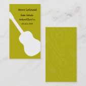 ギターのインストラクターの名刺 名刺 (正面/裏面)