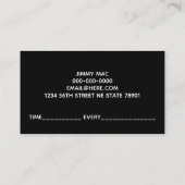 ギターのインストラクターの名刺 名刺 (裏面)